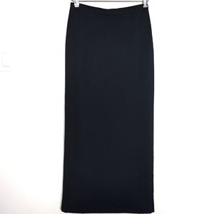 Mexx black maxi straight skirt sz 6 back slit